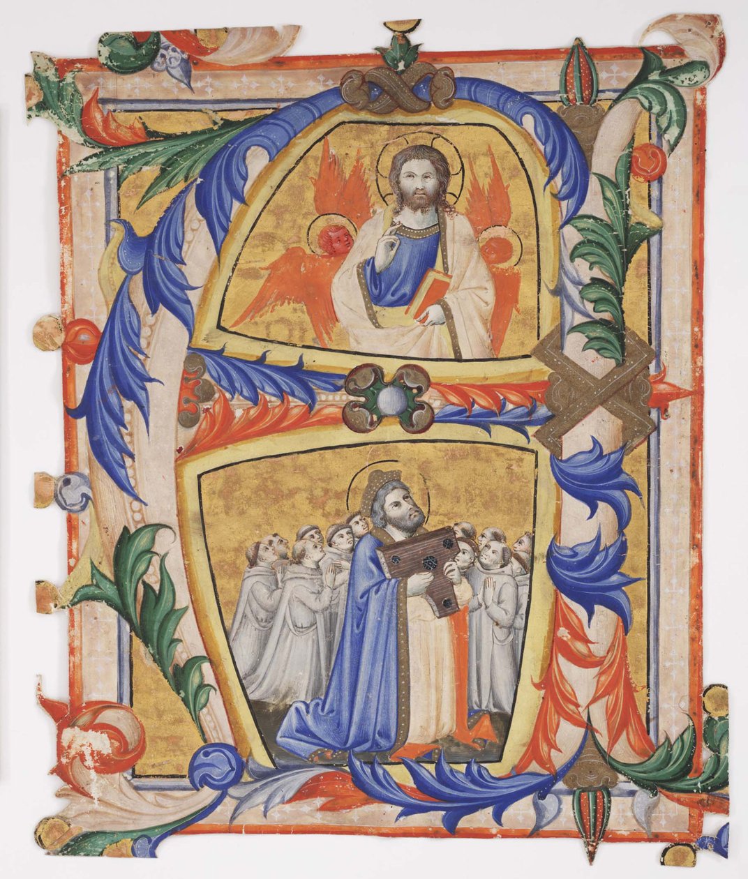 Le Christ apparaissant à David et à un groupe de moines camaldules, 1390-1410 - Andrea di Bartolo