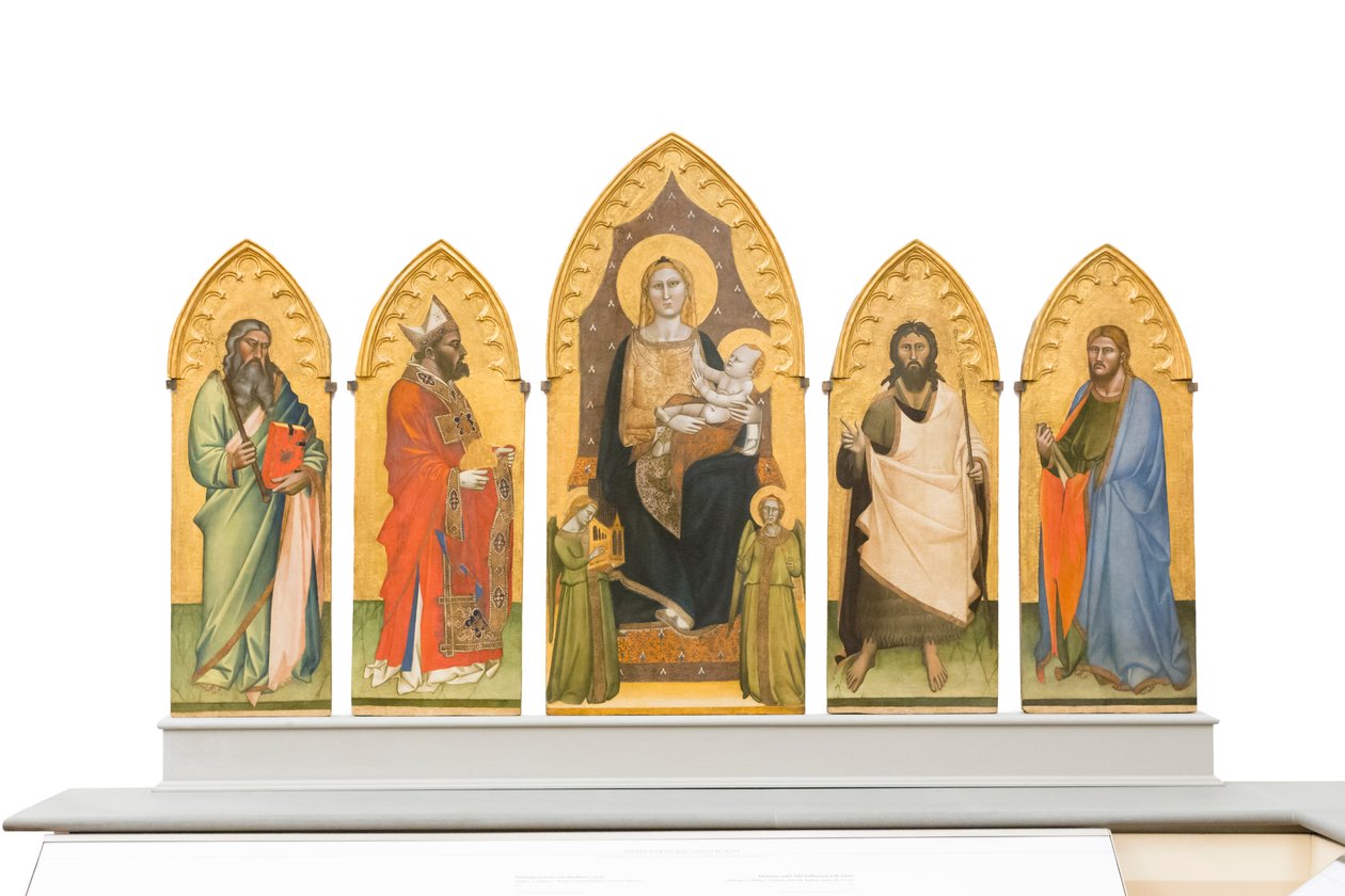 Madone et Enfant en majesté avec des saints - Andrea di Cione Orcagna