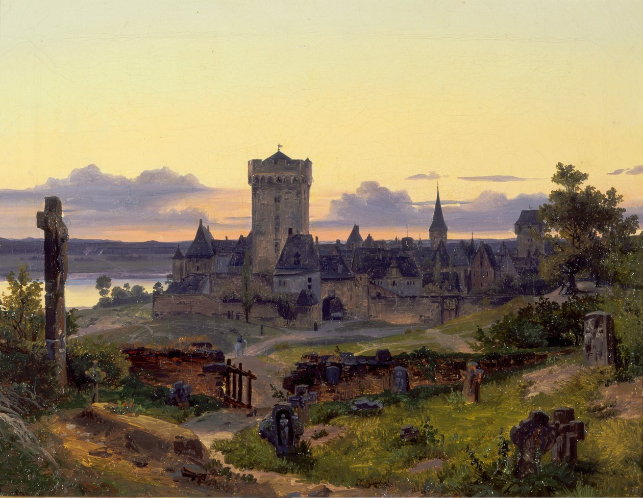 Zons sur le Rhin - Andreas Achenbach