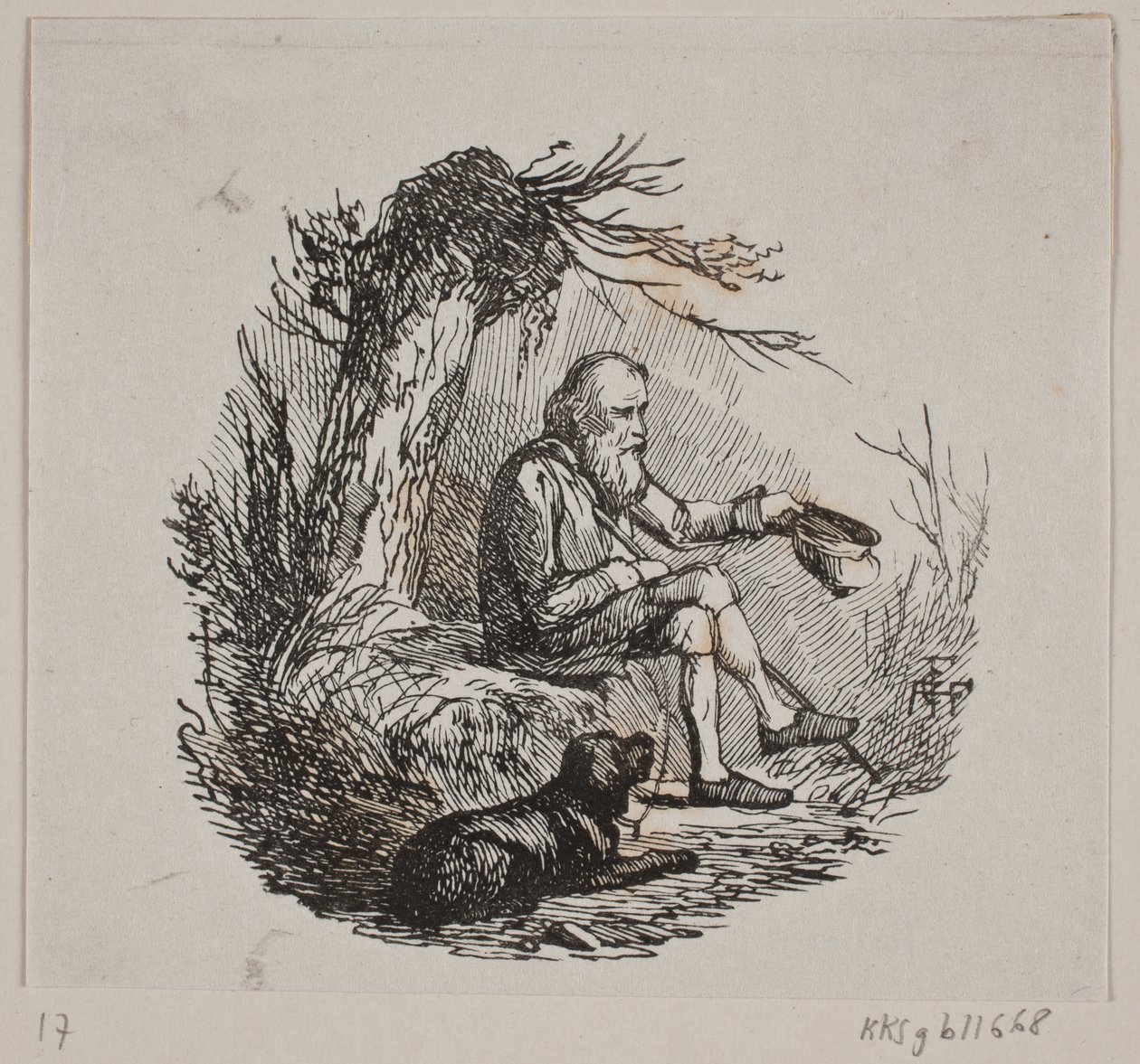 Mendiant sous un saule - Andreas Flinch