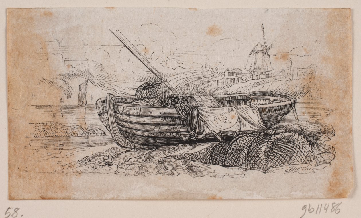 Vignette. Bateau de pêche tiré à terre - Andreas Flinch