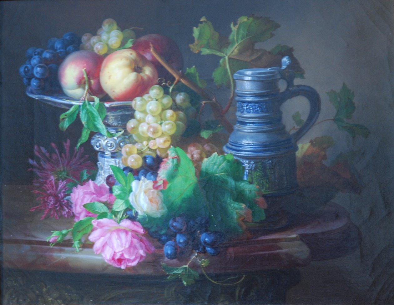 French : Fleurs et fruits avec pichet - Andreas Lach