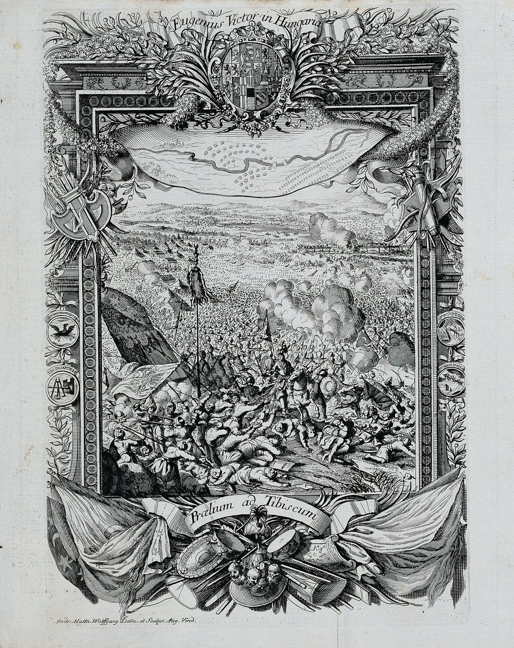 La victoire du prince Eugène de Savoie en Hongrie - Andreas Matthias Wolffgang