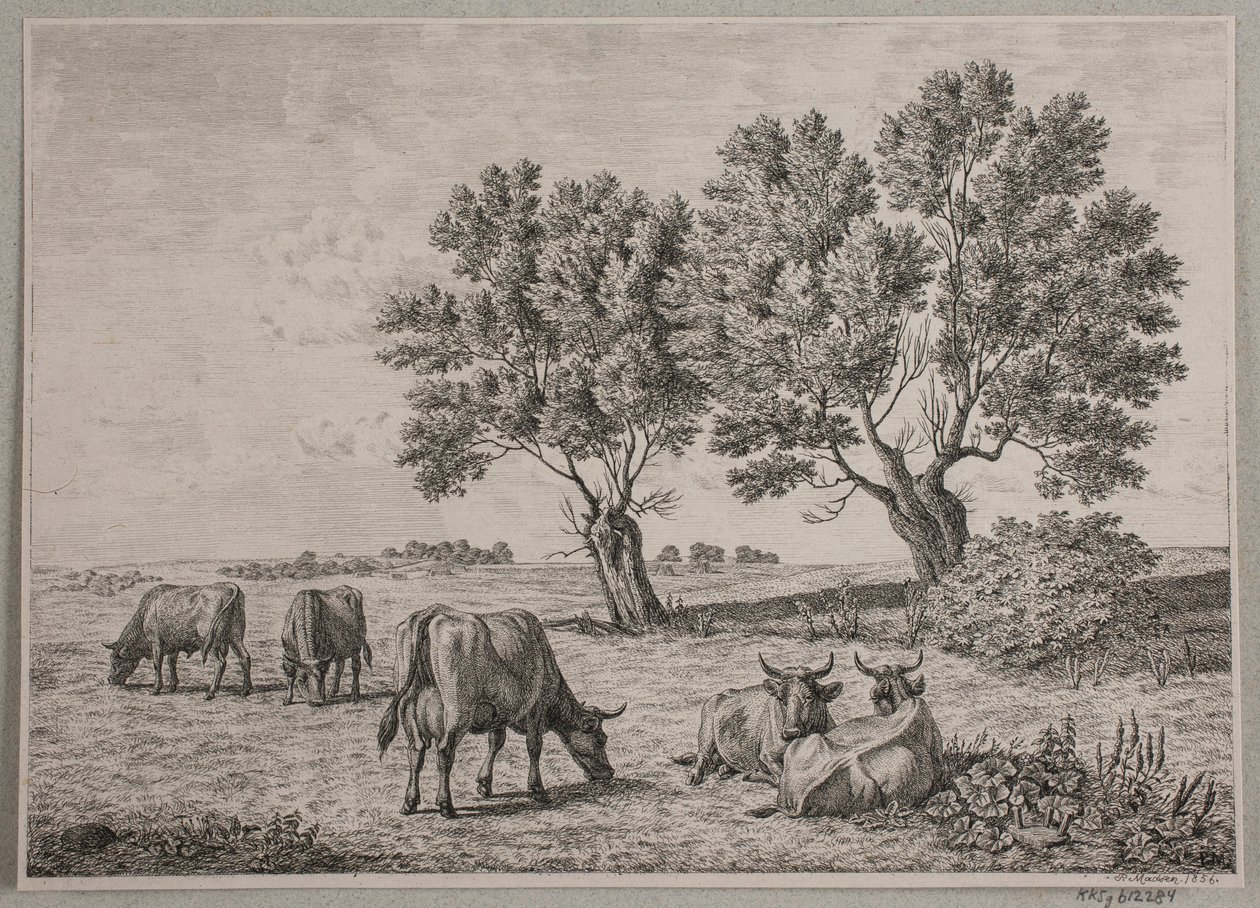 Paysage avec bétail paissant - Andreas Peter Madsen