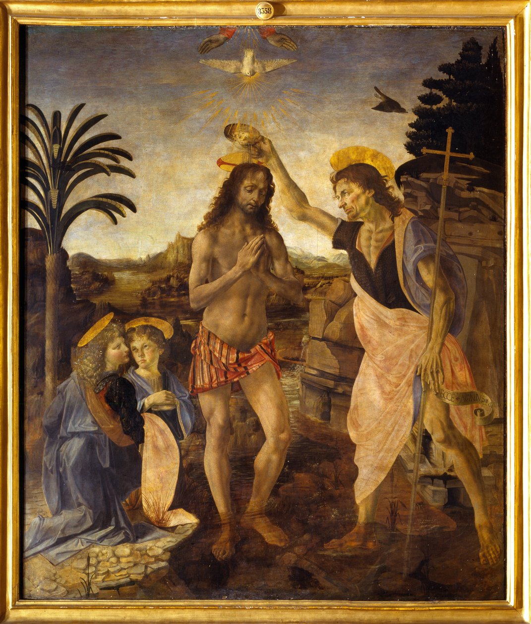 Le Baptême du Christ - Andreea & Vinci Leonardo da (1452-1519) Verrocchio