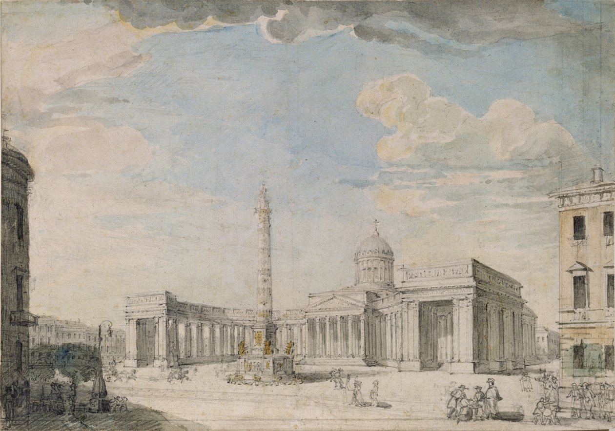 La cathédrale de Kazan à Saint-Pétersbourg, vers 1800 - Andrei Nikiforovich Voronikhin