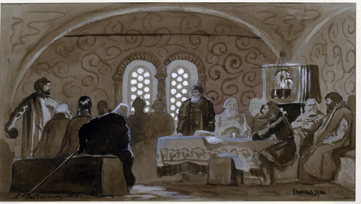 La douma au temps des Boyards (boiards, boiars). Conseil consultatif des princes de la Russie kievanienne à l