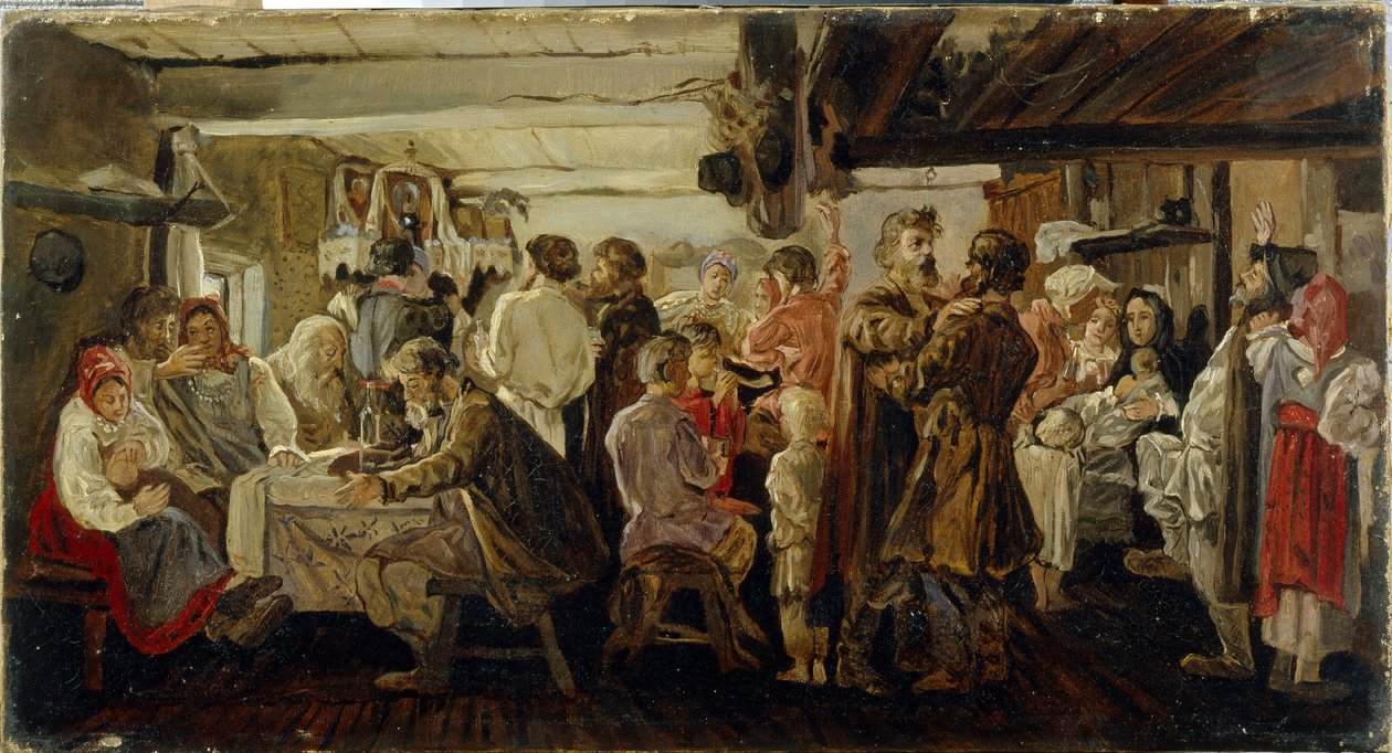 Une noce paysanne dans la region de Tambov - Andrei Petrovich Ryabushkin