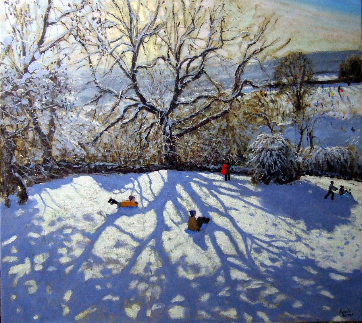 Grand arbre et lugeurs, Youlgreave, Derbyshire - Andrew Macara