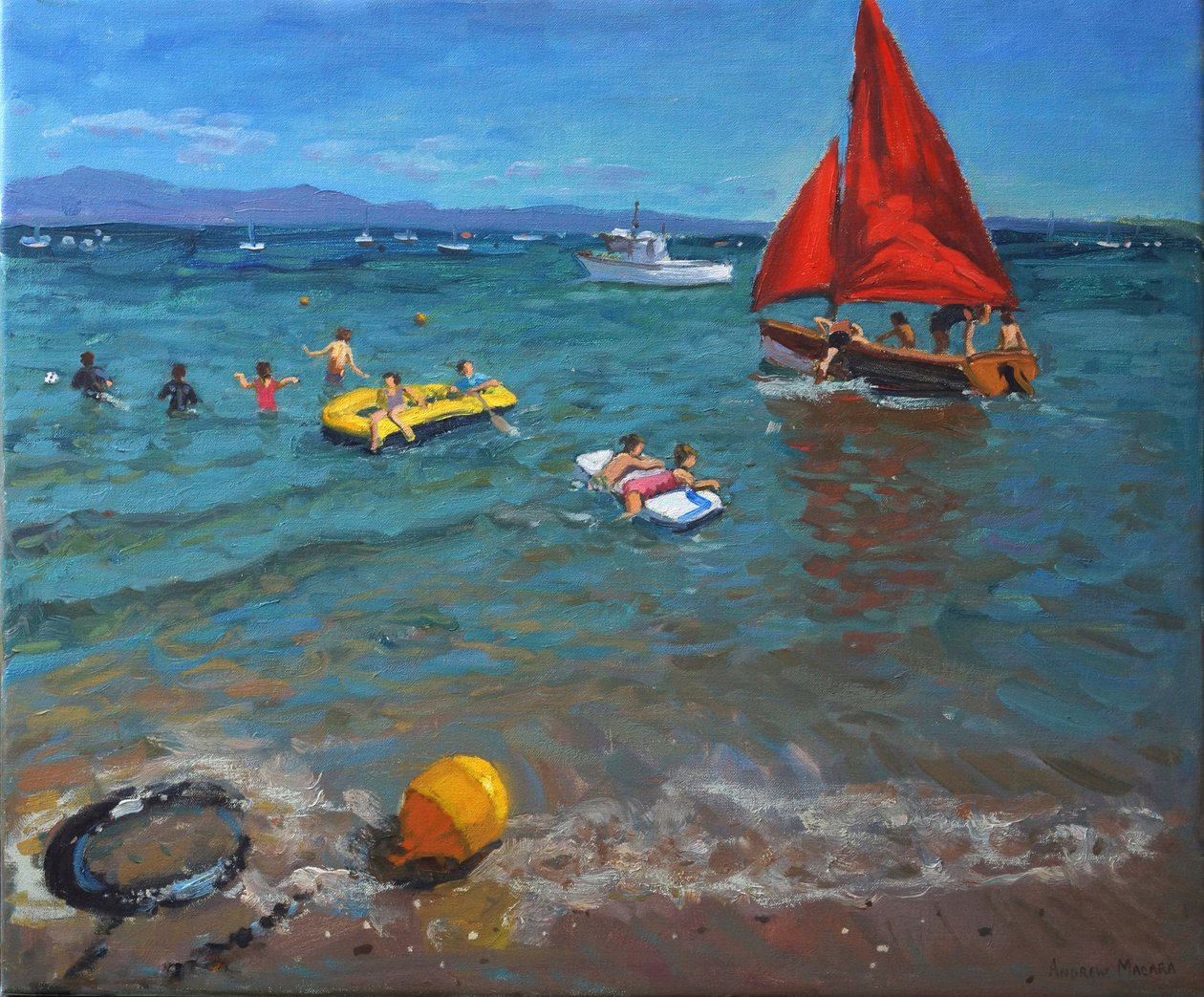Bouée Jaune et Voiles Rouges, Abersoch - Andrew Macara