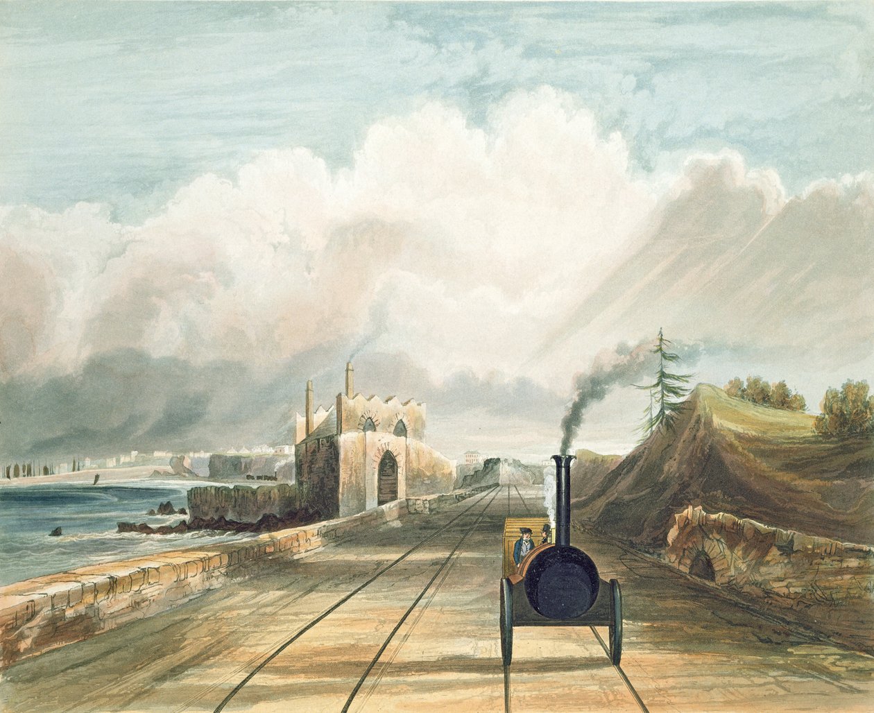 Chemin de Fer de Dublin et Kingstown: Depuis la Passerelle de l
