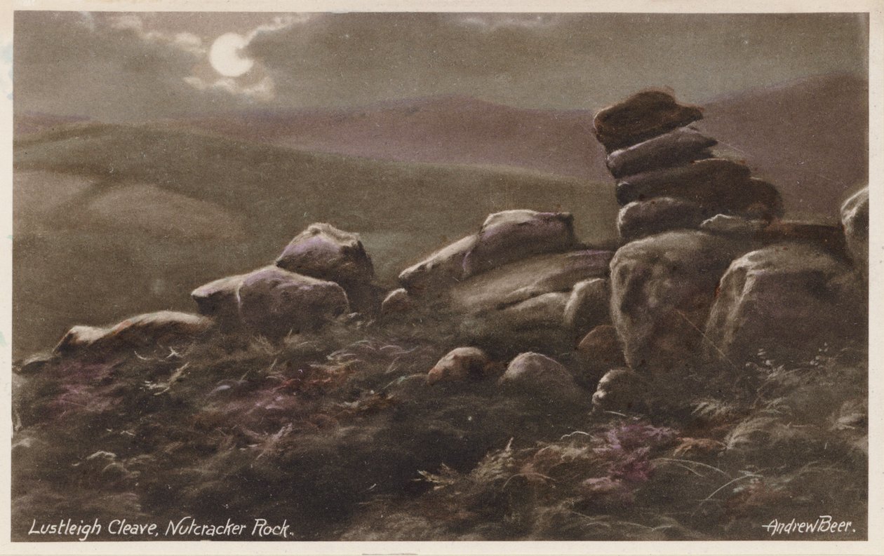 Dartmoor : Lustleigh Cleave, Nutcracker Rock (photo couleur) - Andrew Beer