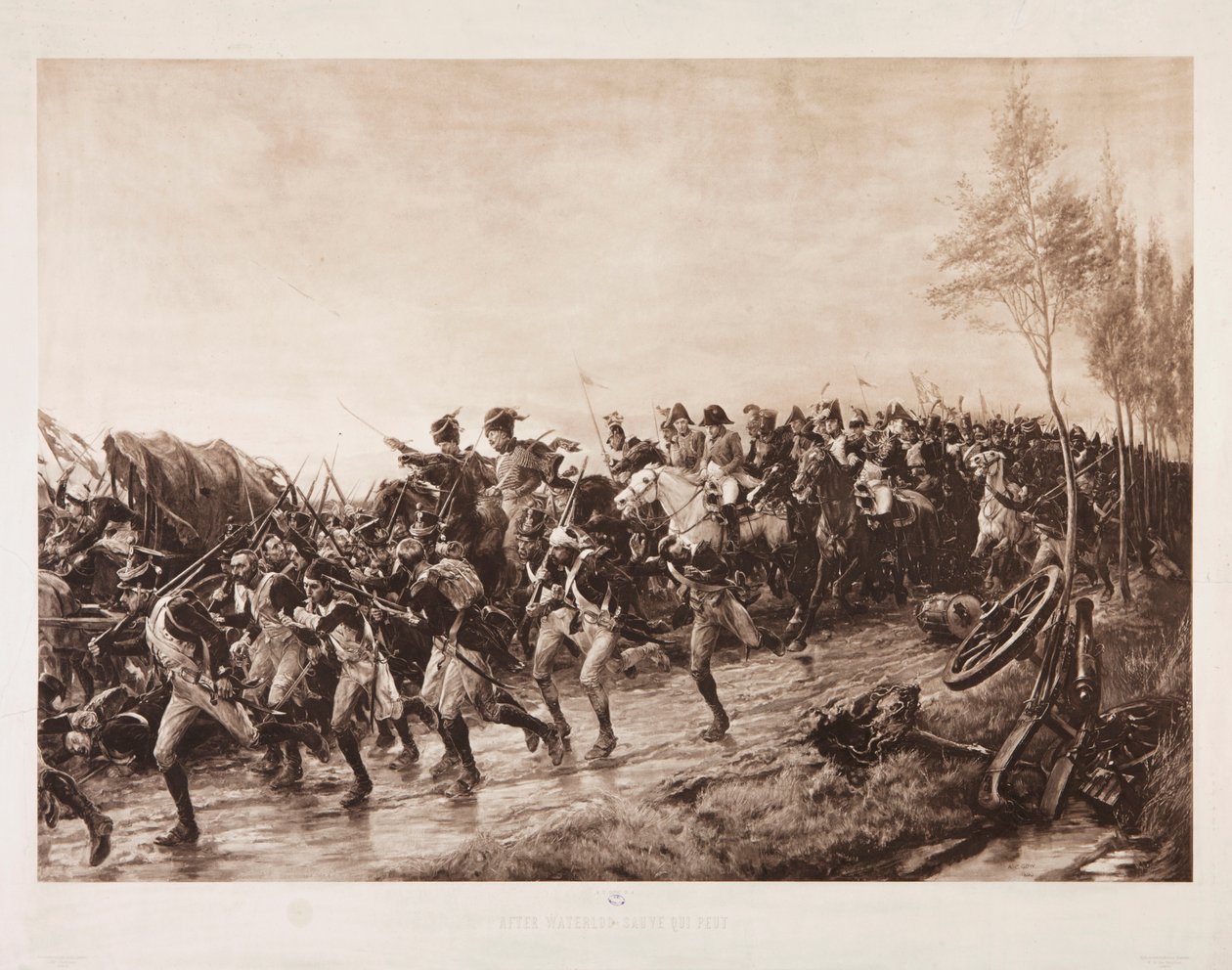 Après Waterloo : Sauve qui peut, 1890 - Andrew Carrick Gow
