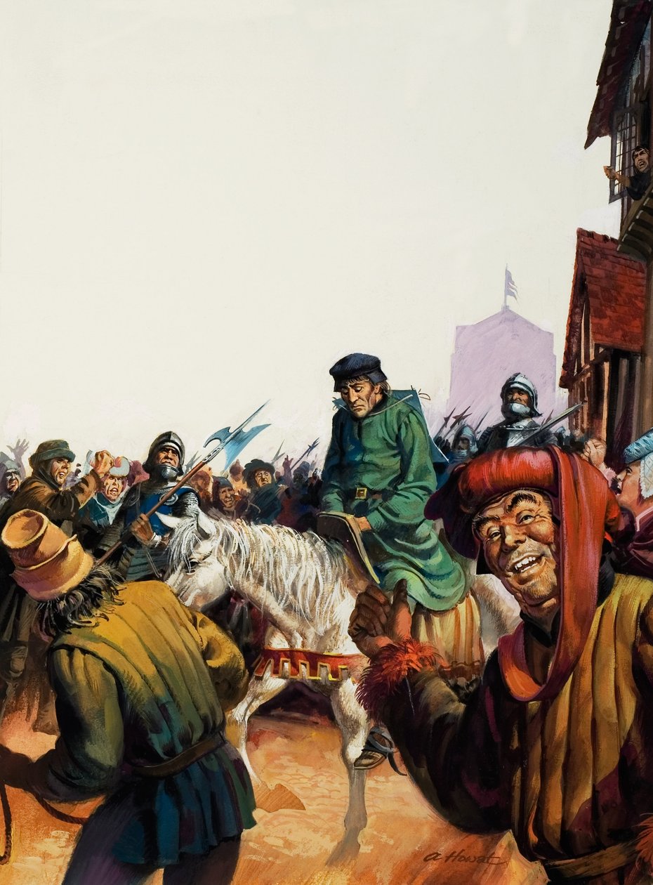 Le roi Henri VI sur le chemin de la Tour (gouache sur papier) - Andrew Howat