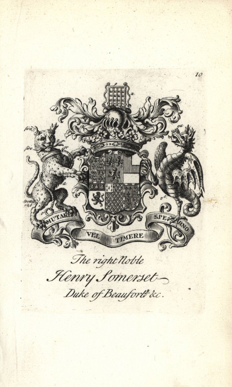 Blason et crête du très noble Henry Somerset, 2e Duc de Beaufort - Andrew Johnston