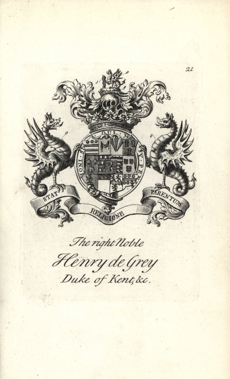 Blason et crête du très noble Henry de Grey - Andrew Johnston