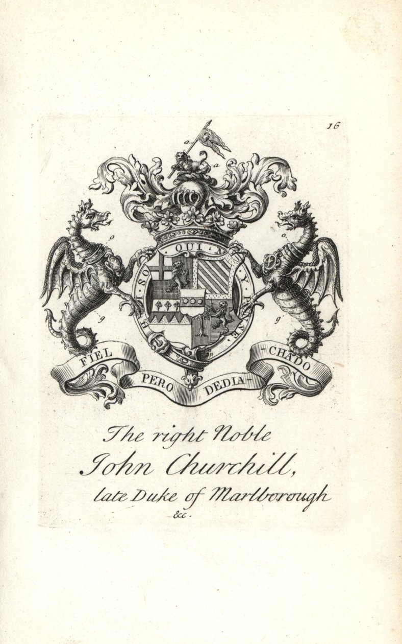 Blason et crête du très noble John Churchill - Andrew Johnston