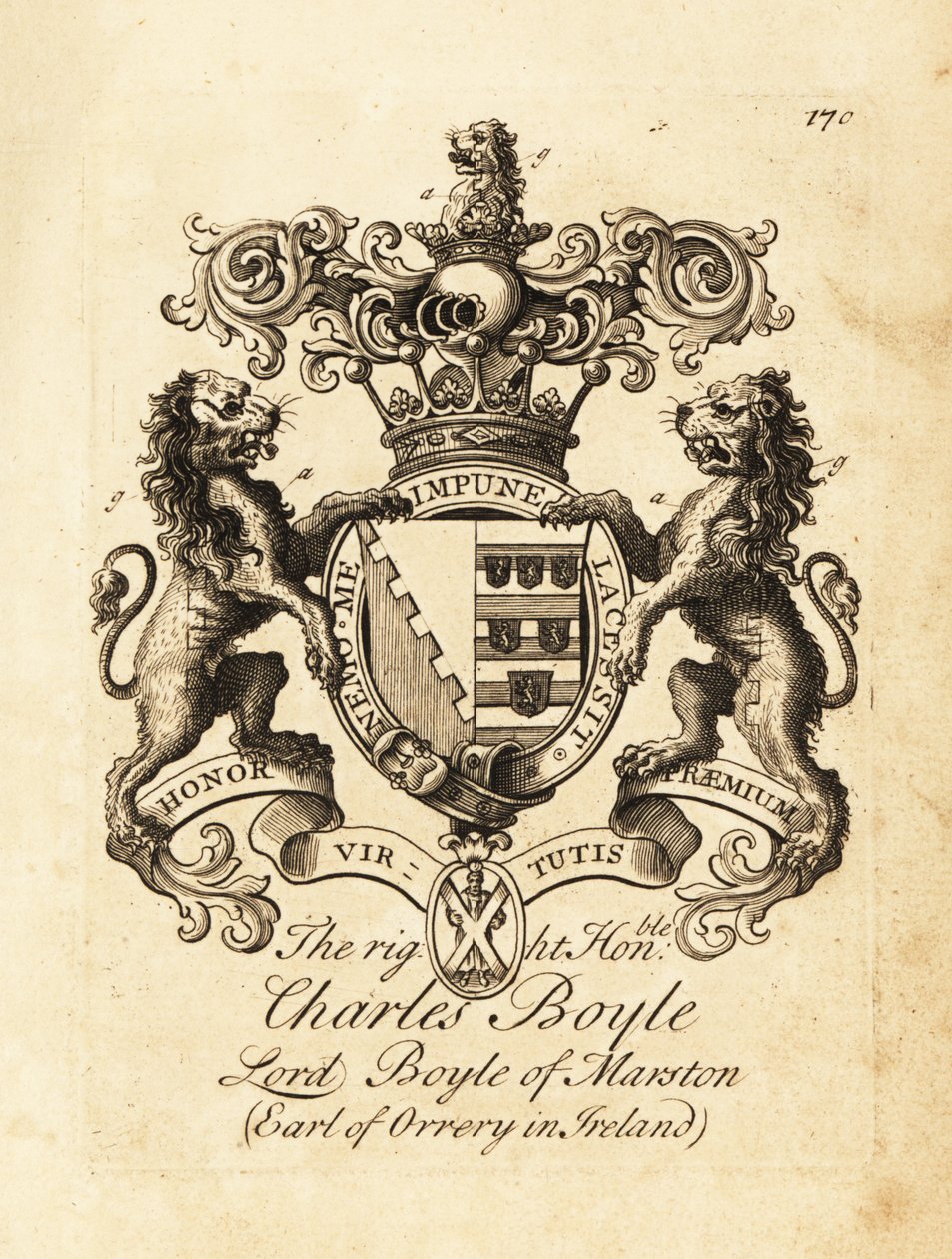 Blason du très honorable Charles Boyle, Lord Boyle de Marston, 4e comte d