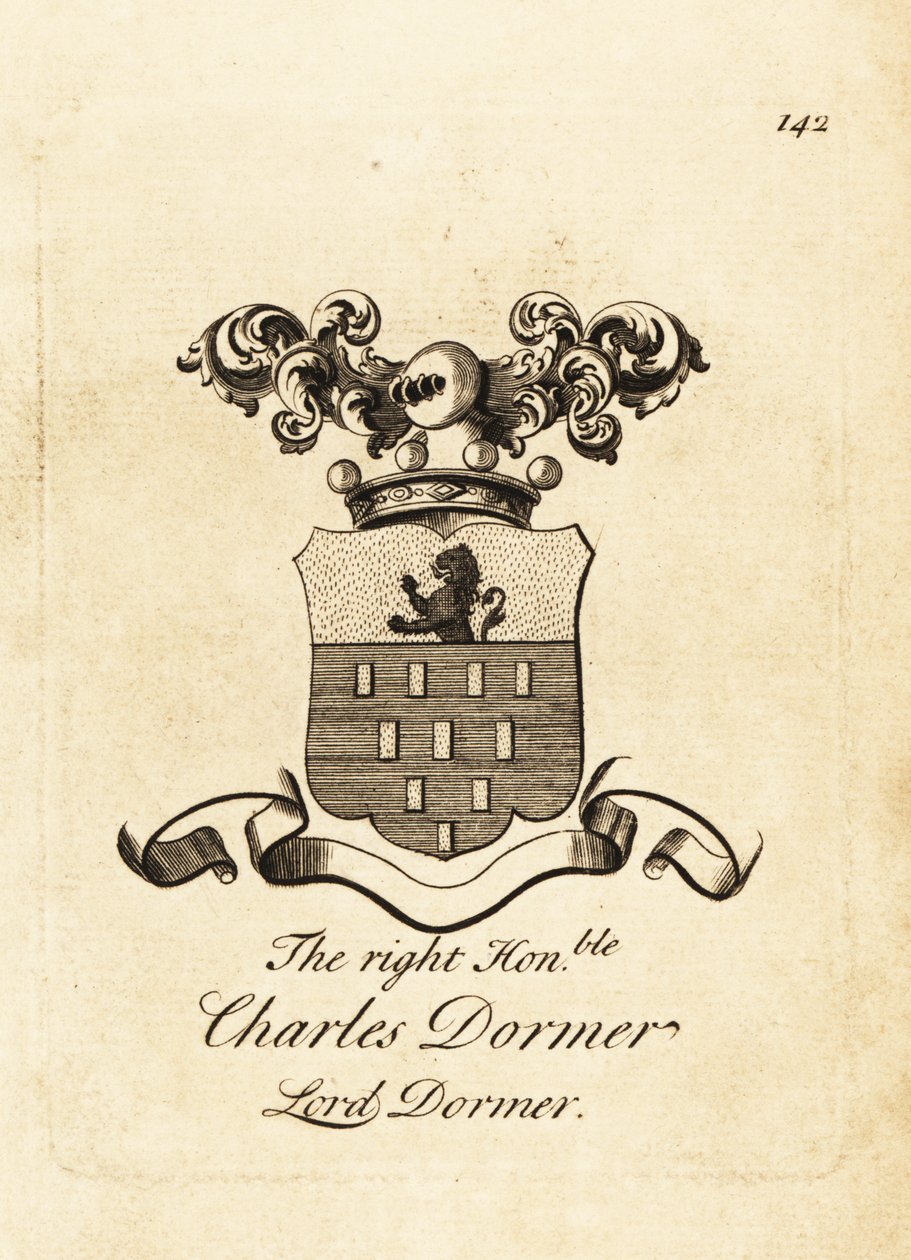 Blason du très honorable Charles Dormer, Lord Dormer, 5e baron Dormer - Andrew Johnston