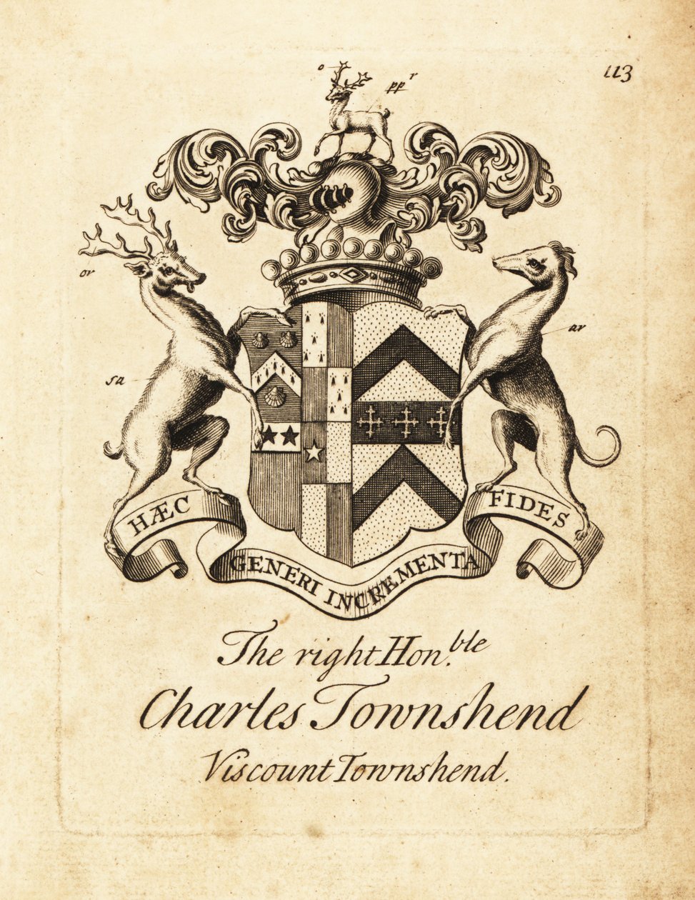 Blason du très honorable Charles Townshend, 2e vicomte Townshend - Andrew Johnston