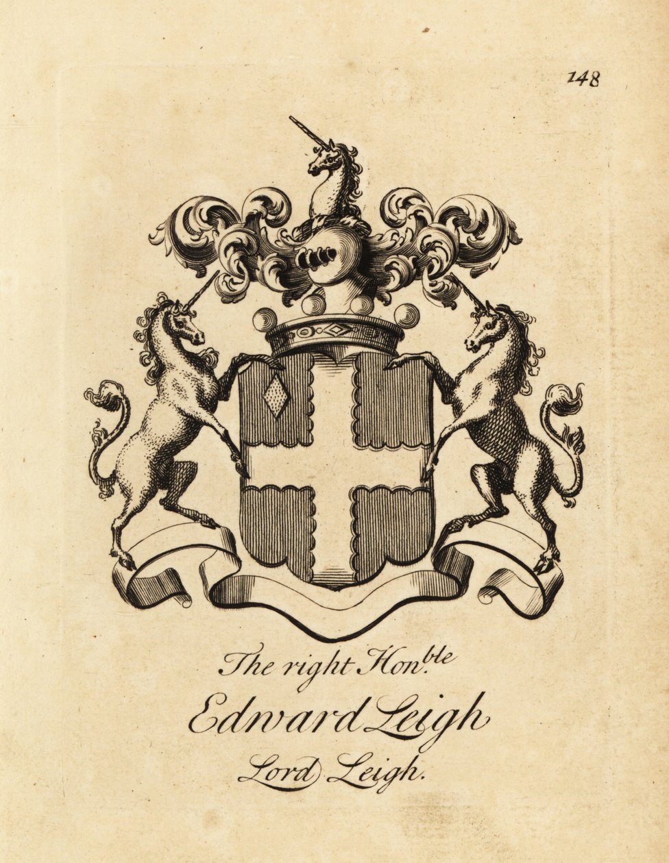 Blason du très honorable Edward Leigh, Lord Leigh, 3e baron Leigh - Andrew Johnston