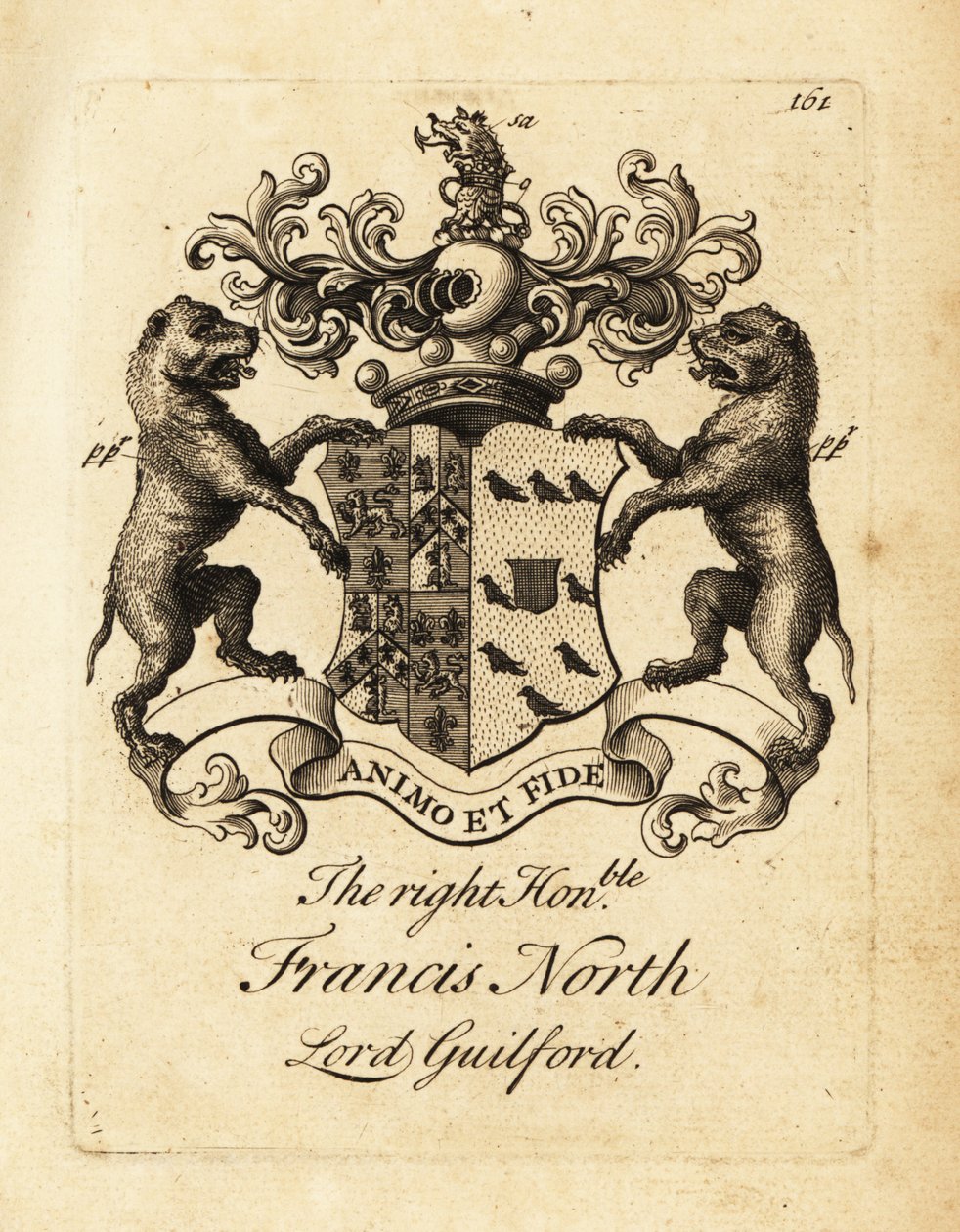 Blason du très honorable Francis North, Lord Guilford, 2e baron Guilford - Andrew Johnston