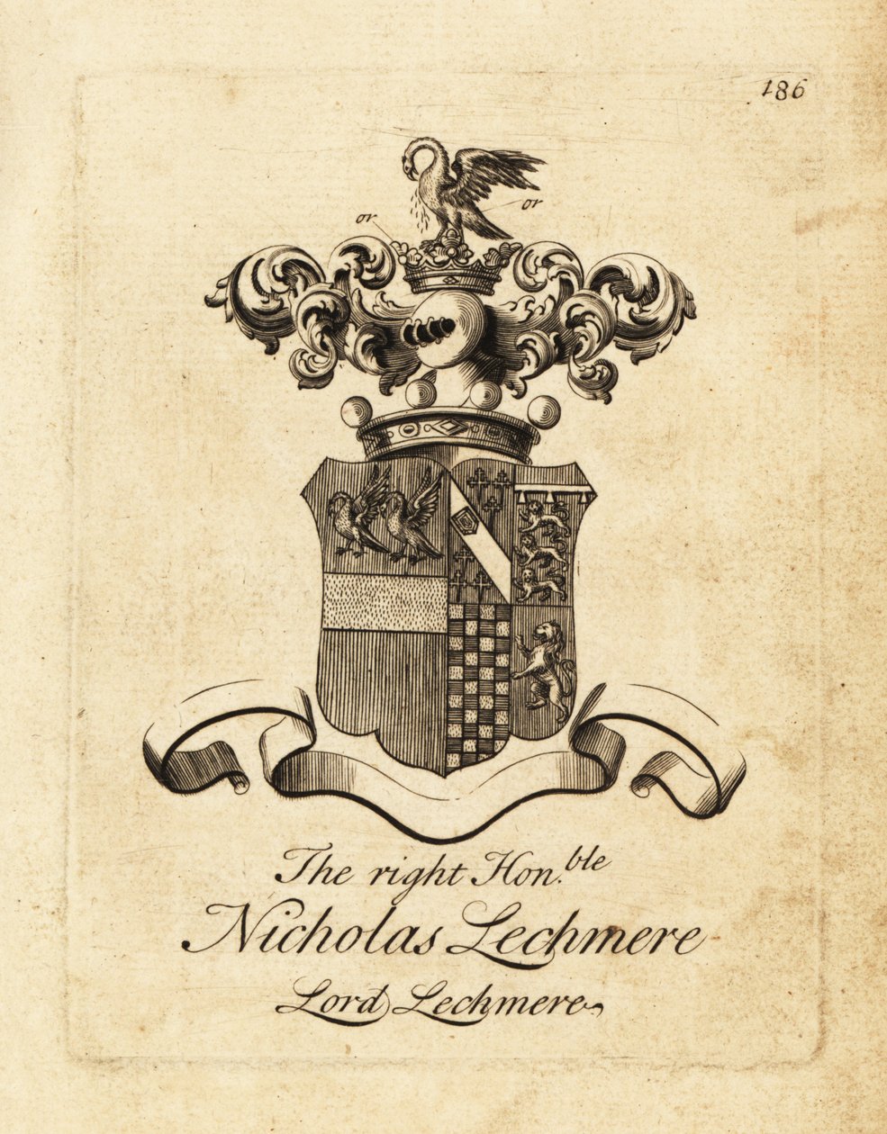 Blason du très honorable Nicholas Lechmere, Lord Lechmere - Andrew Johnston