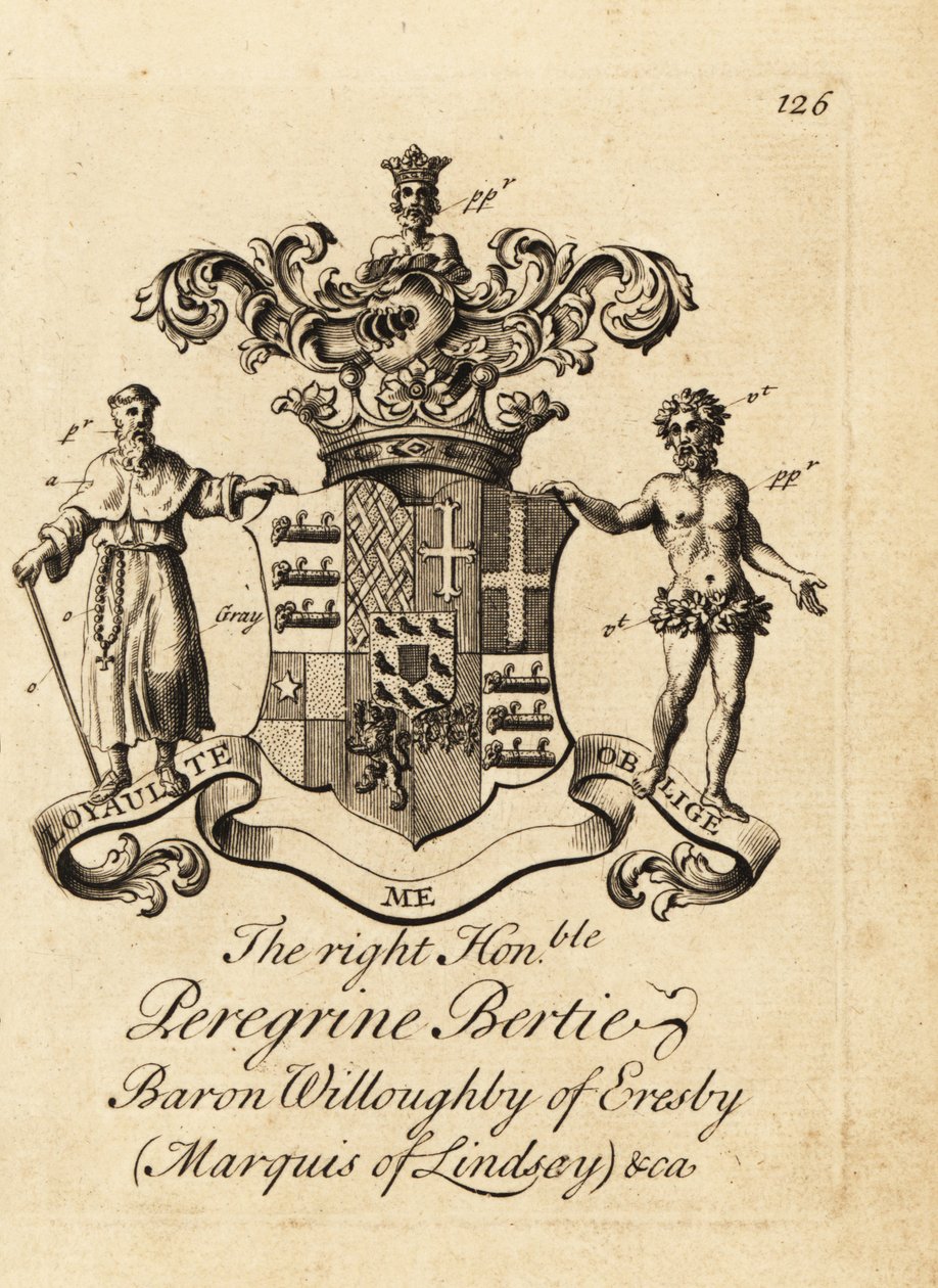 Blason du très honorable Peregrine Bertie, baron Willoughby d