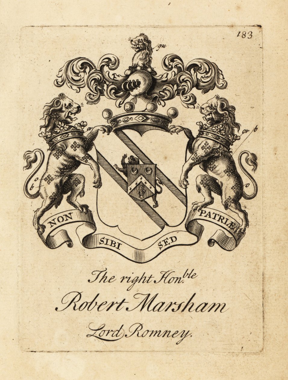 Blason du très honorable Robert Marsham, Lord Romney - Andrew Johnston