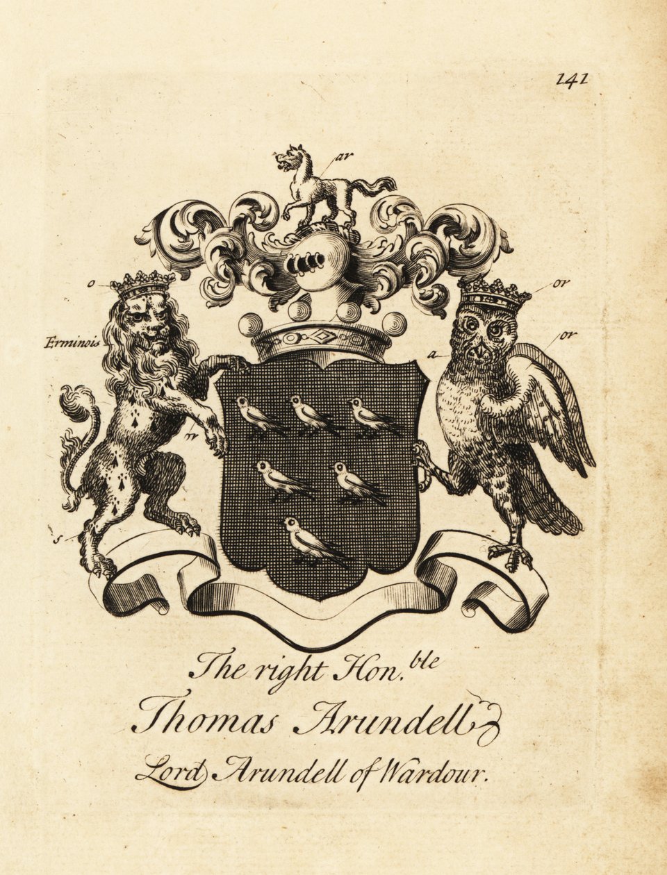 Blason du très honorable Thomas Arundell, Lord Arundell de Wardour, 7e baron Arundell de Wardour - Andrew Johnston