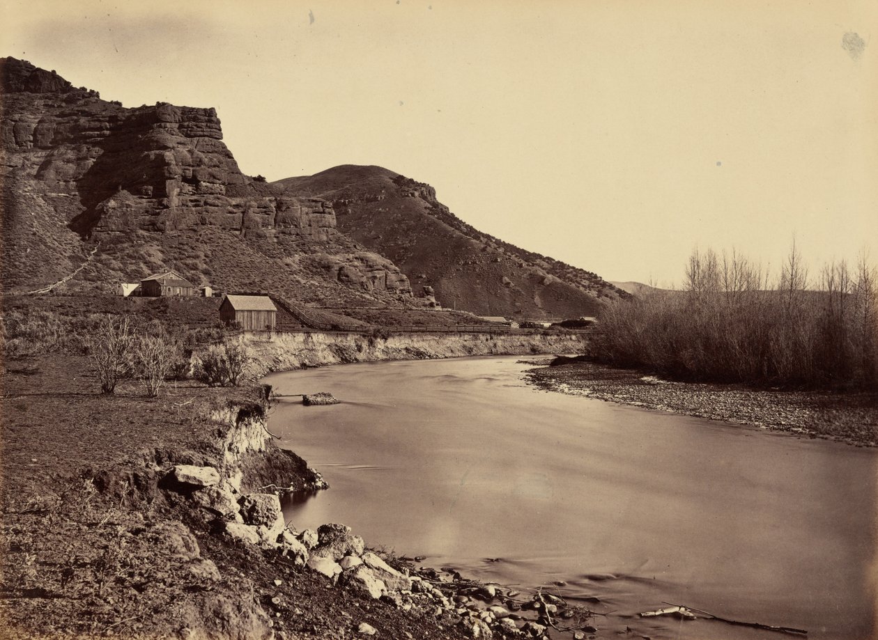 Planche 35. Echo City, en remontant la rivière Weber, 1869 (photo) - Andrew Joseph Russell