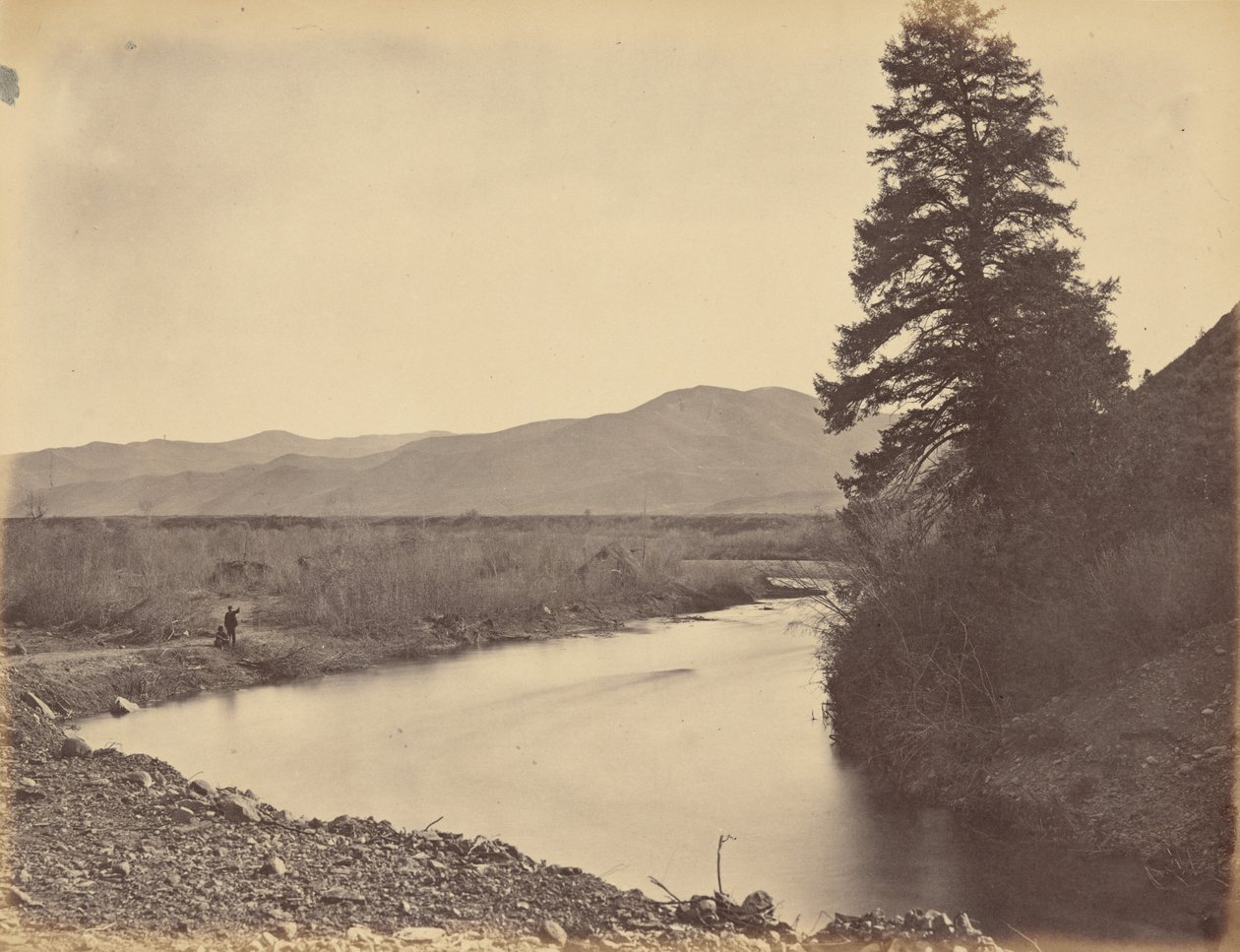 Planche 43. Vallée de la Weber, depuis le col de Willhelmina, 1869 (photo) - Andrew Joseph Russell