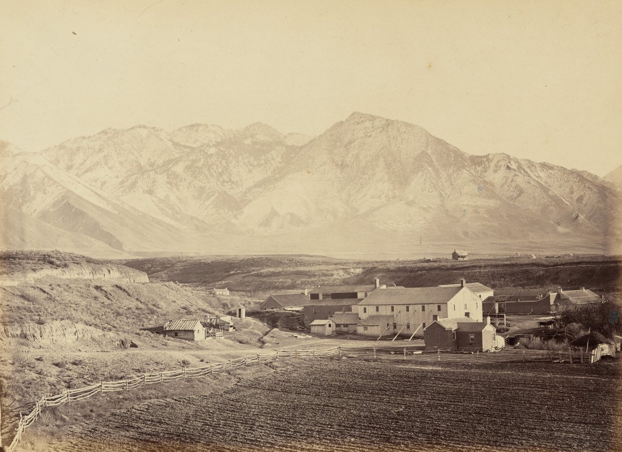 Planche 49. Usines de coton et de laine de Brigham Young, 1869 (photo) - Andrew Joseph Russell