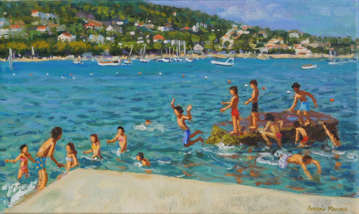 Sauter des rochers ; Cinque Terre, Positano, Italie, 2000 - Andrew Macara