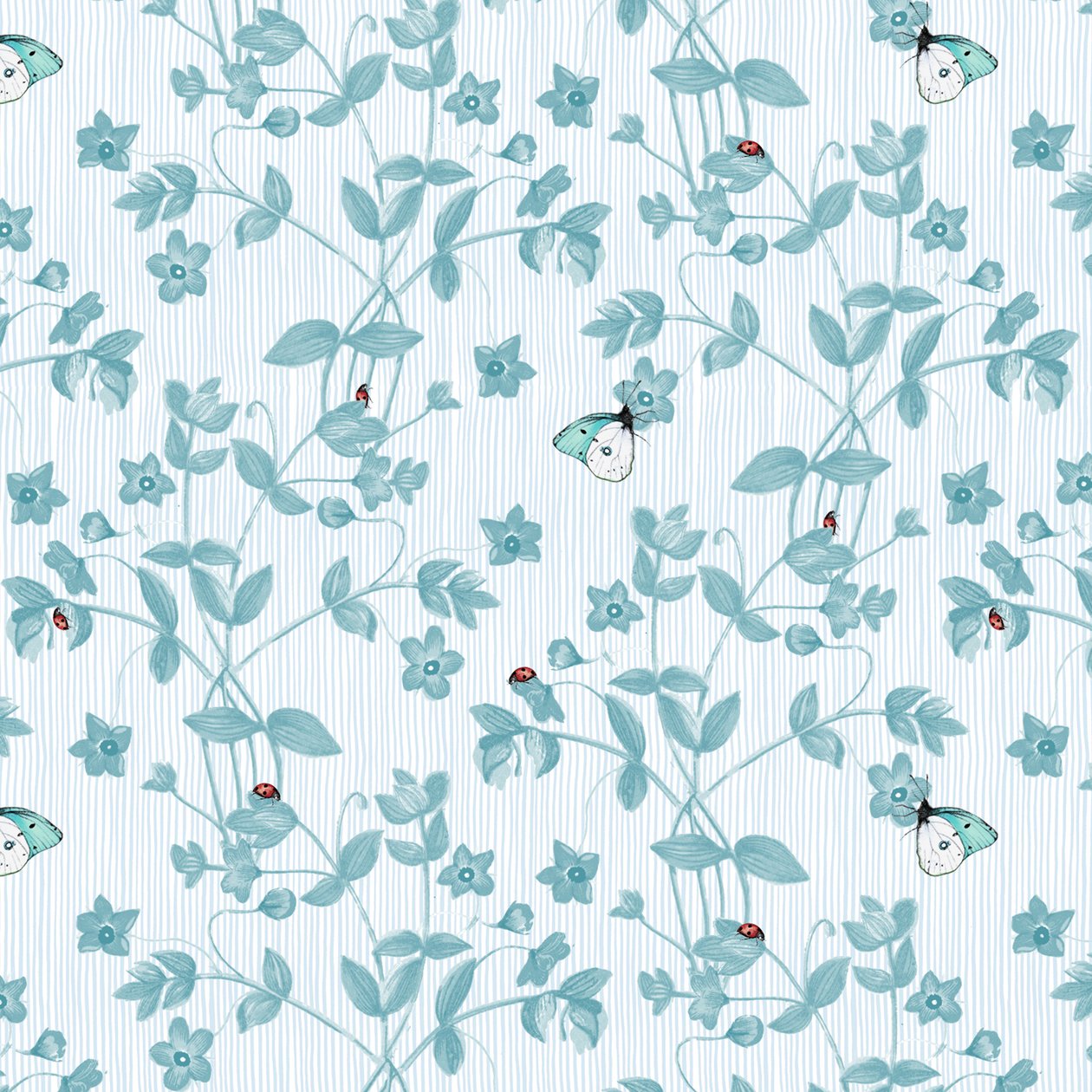 Coccinelle et papillon floral, 2017 - Andrew Watson