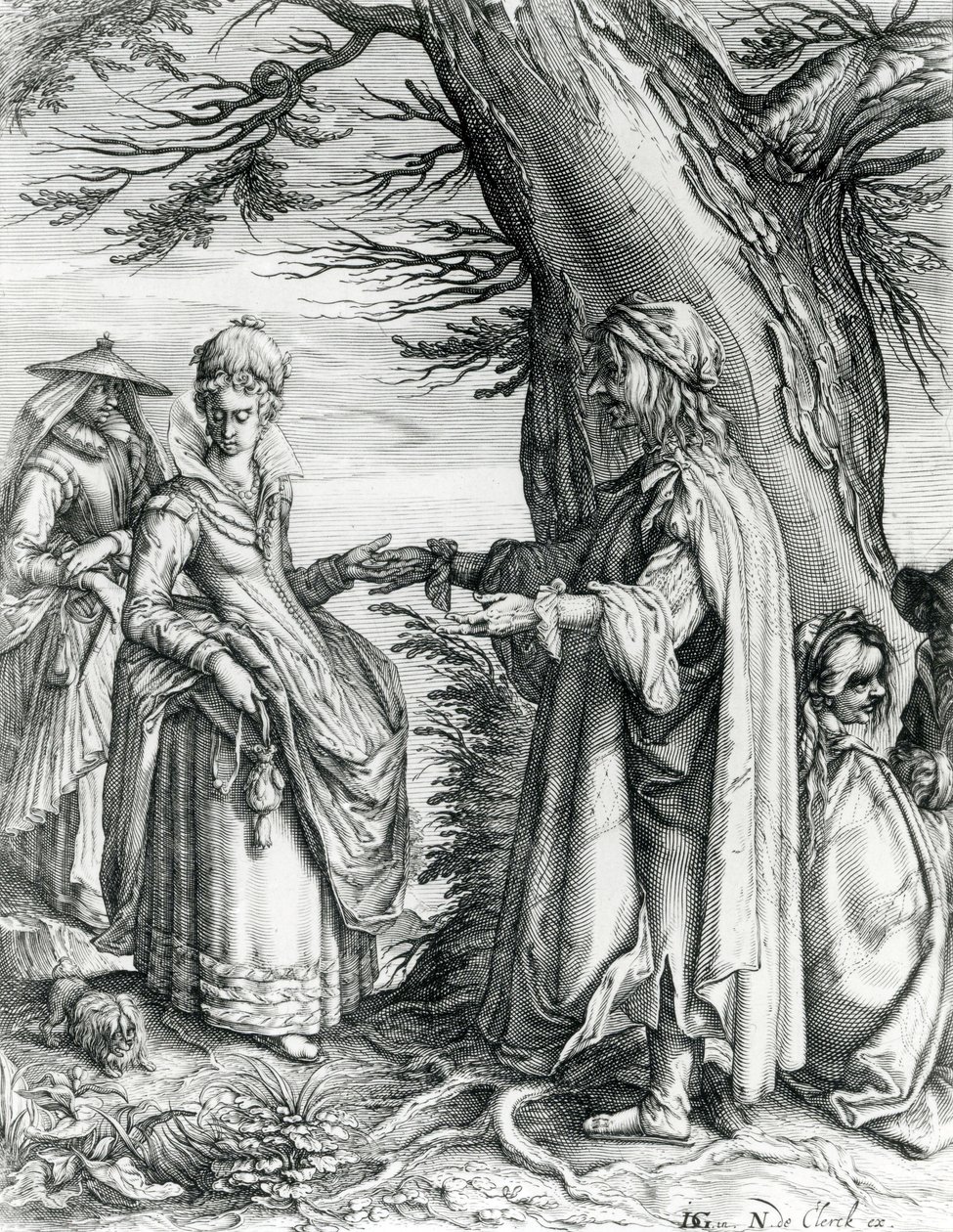 La Diseuse de bonne aventure, vers 1608 - Andries Jacobsz Stock