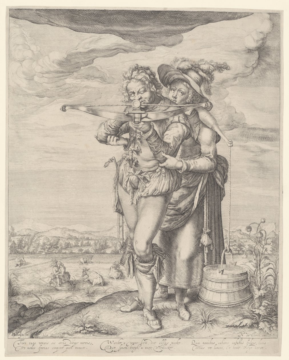 Archer et laitière - Andries Jacobsz. Stock (possibly)
