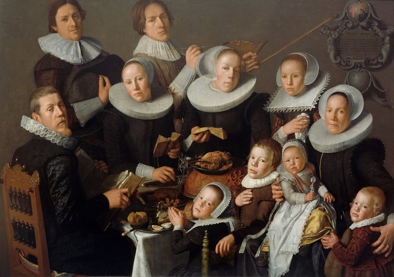 Portrait du peintre Andries van Bochoven et de sa famille, 1629 - Andries van Bochoven