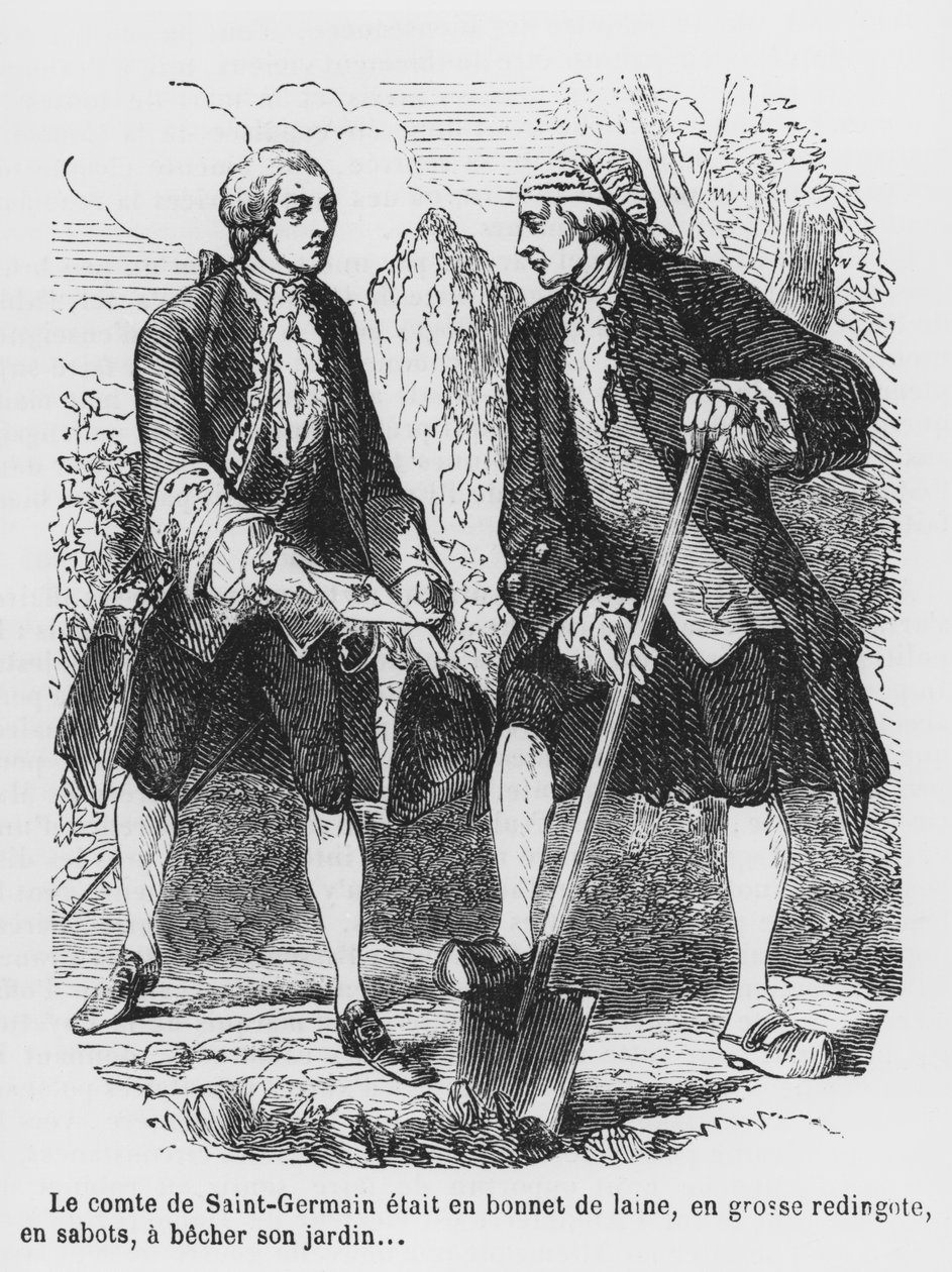 Le comte de Saint-Germain creusant dans son jardin, illustration de 