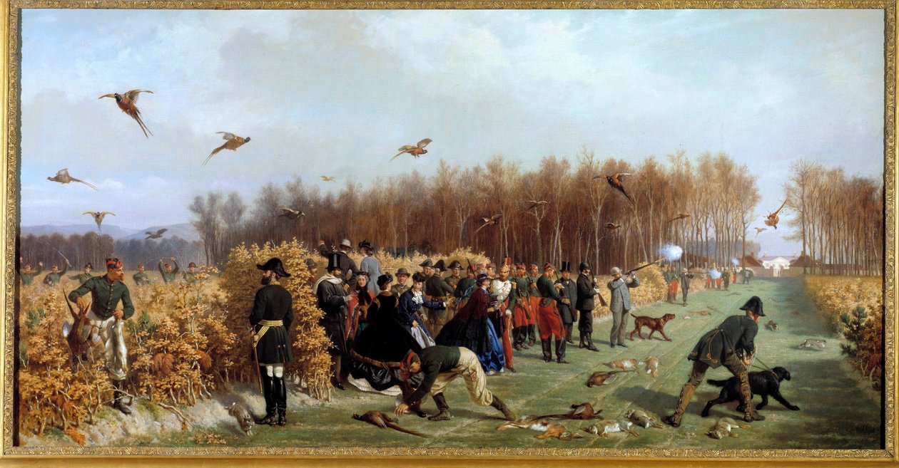 Chasse à tir à la faisanderie - Ange Louis Janet