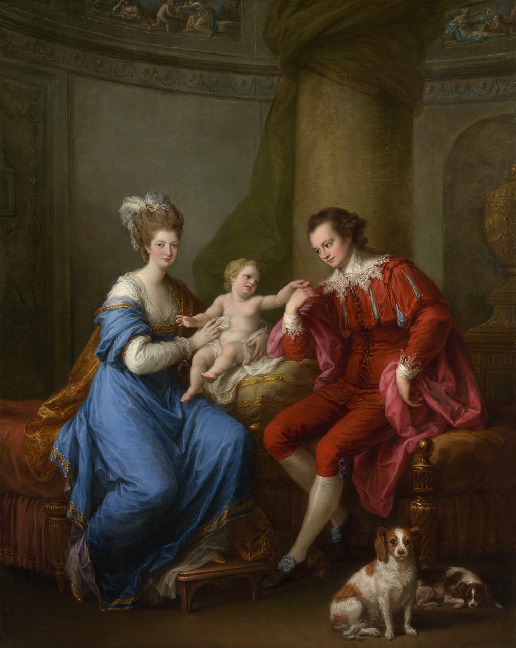 Edward Smith Stanley, douzième comte de Derby, avec sa première épouse et leur fils - Angelica Kauffmann