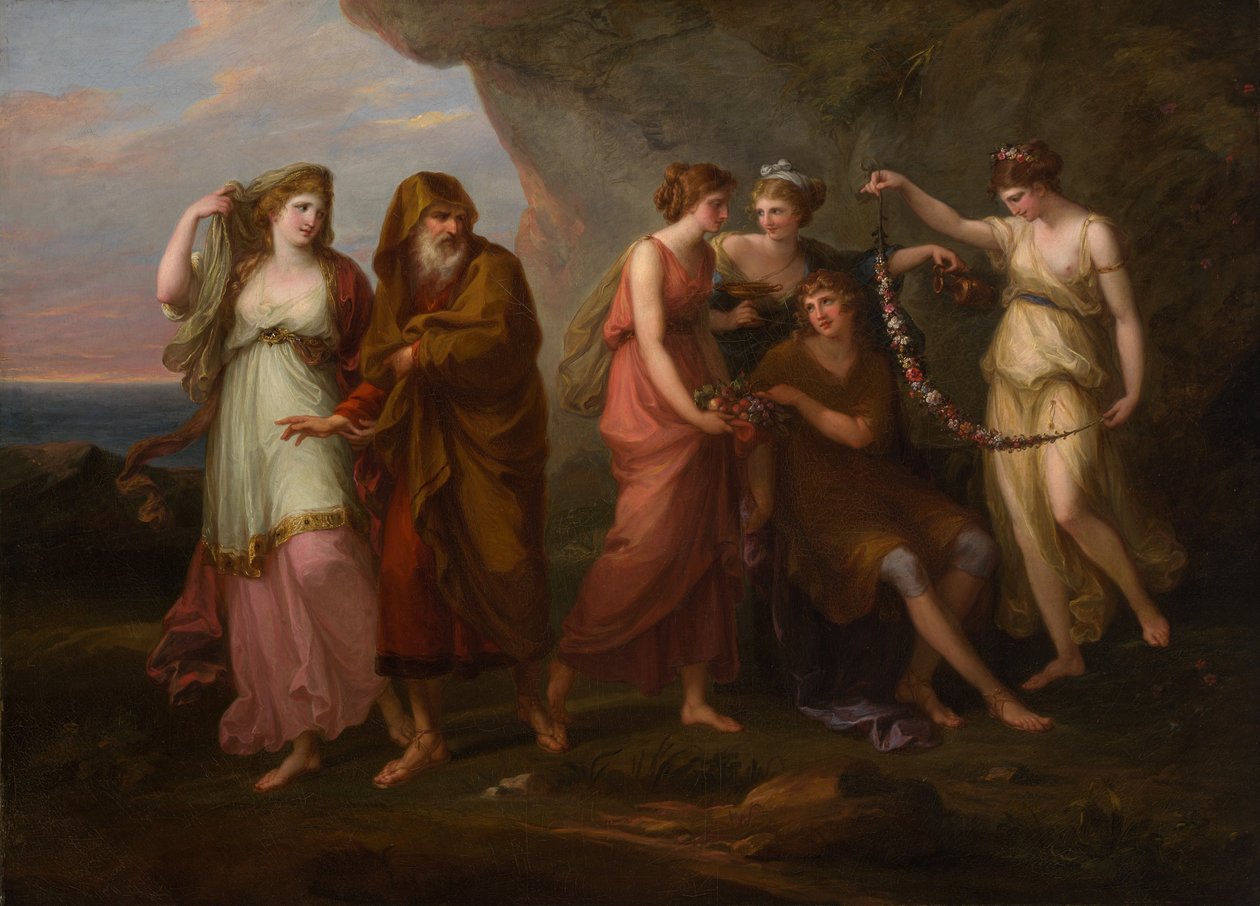 Télémaque et les nymphes de Calypso, 1782 - Angelica Kauffman