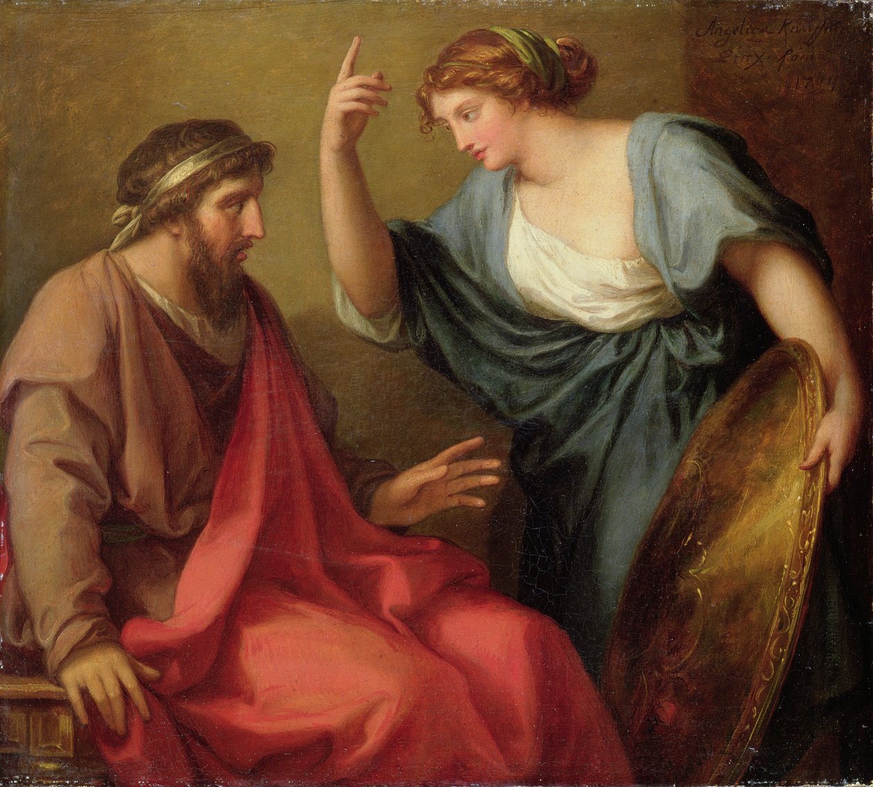 Egeria remettant son bouclier à Numa Pompilius, 1794 - Angelica Kauffmann