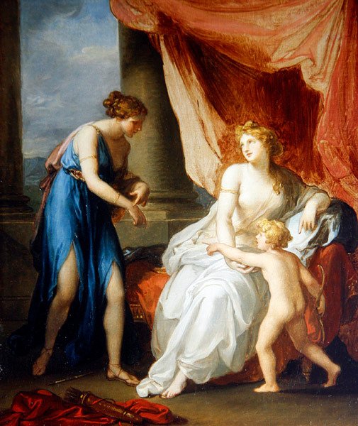 Euphrosyne blessée par Cupidon, se plaignant à Vénus - Angelica Kauffmann
