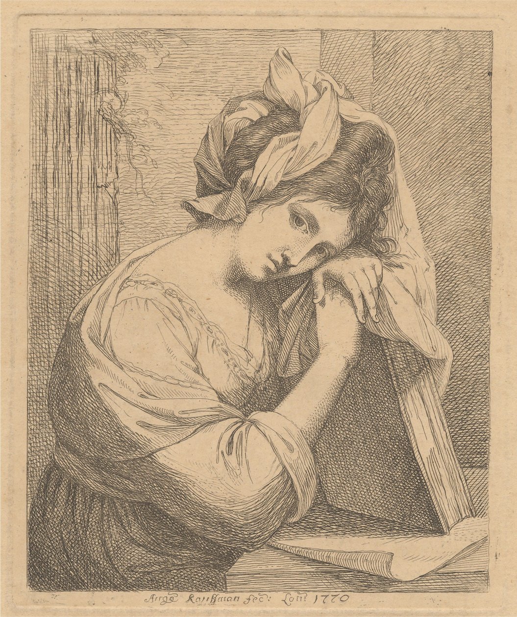 Jeune femme en contemplation - Angelica Kauffmann