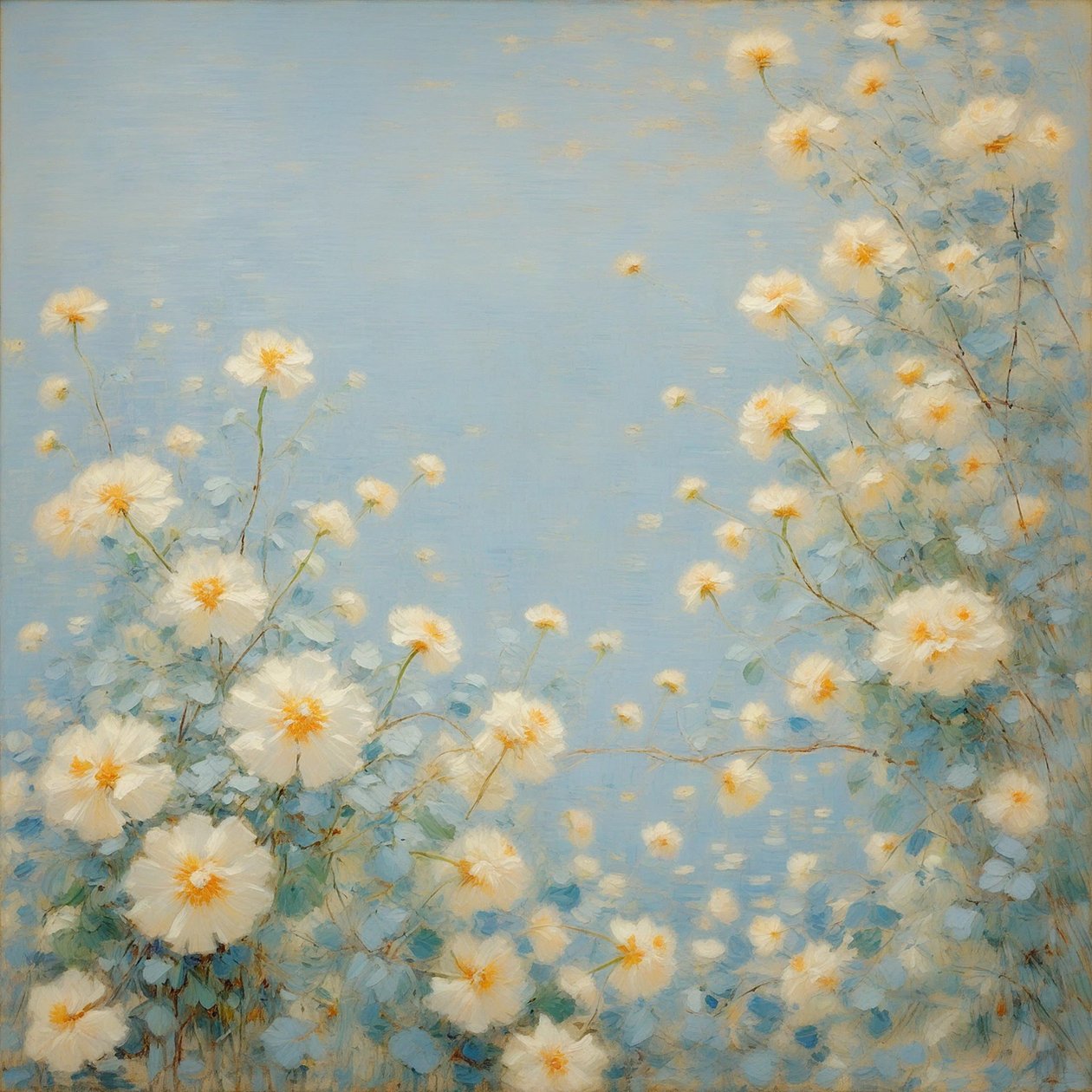 Florals 09, c.2020 (huile sur toile) - Angelita Hawke