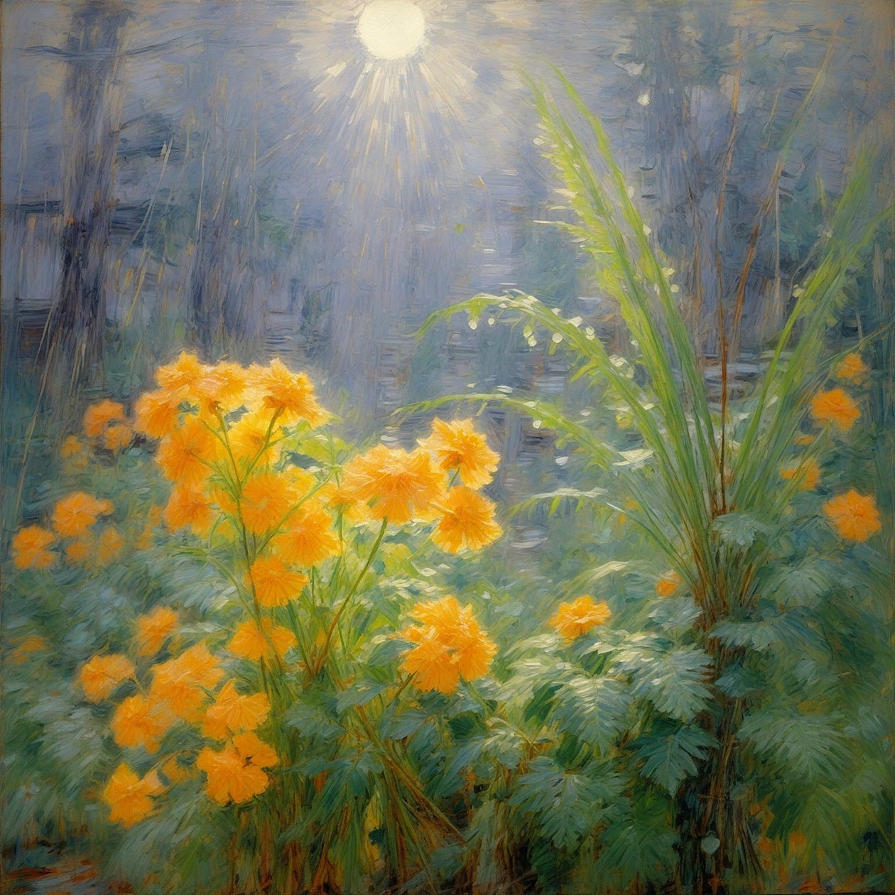 Florales 104, vers 2024 (huile sur toile) - Angelita Hawke