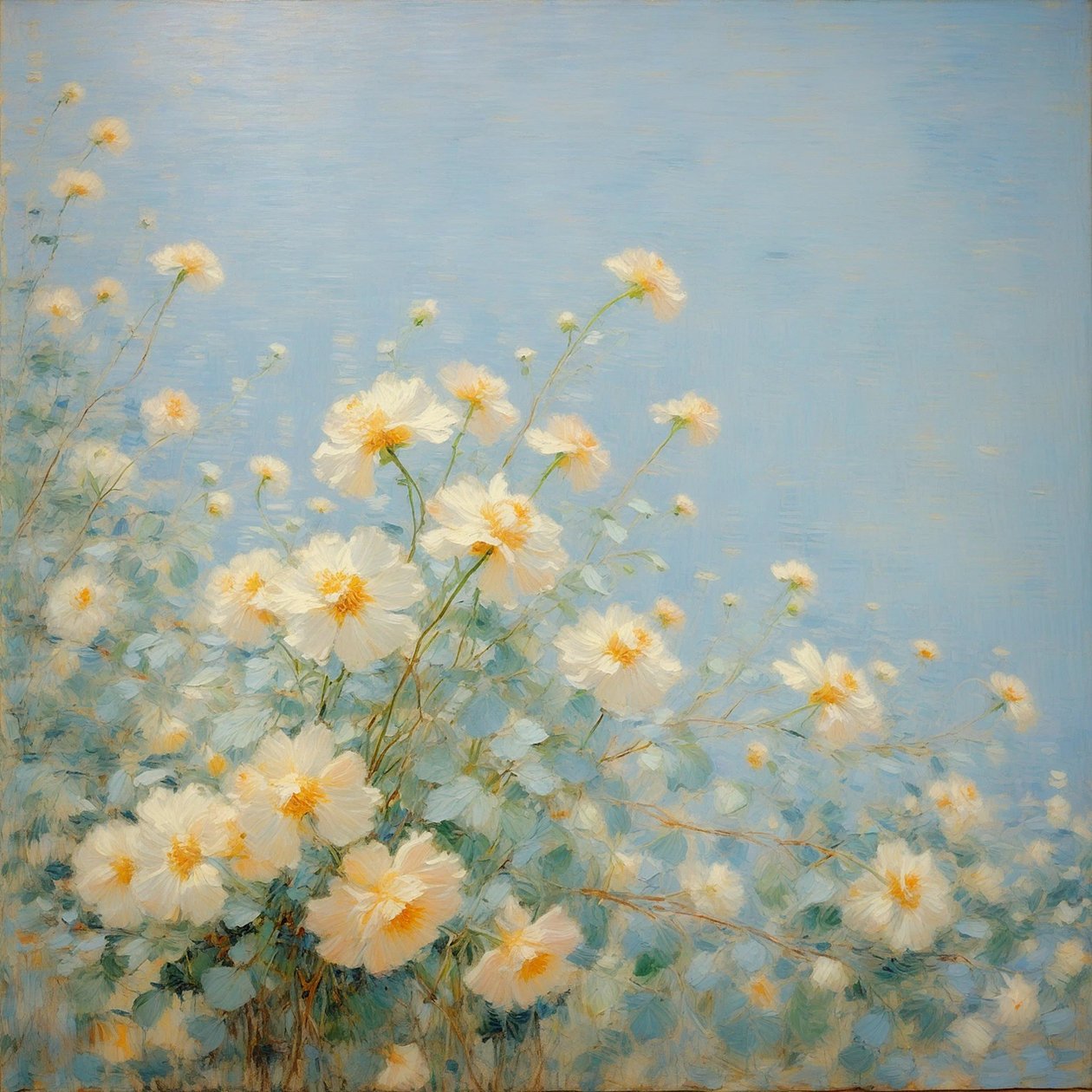Florals 12, c.2020 (huile sur toile) - Angelita Hawke