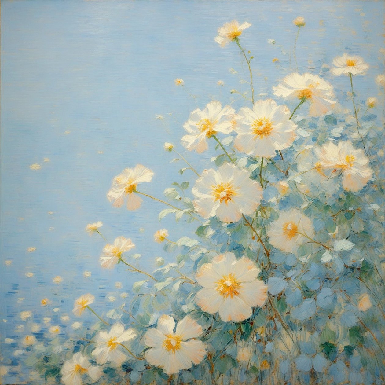 Florales 14, vers 2020 (huile sur toile) - Angelita Hawke