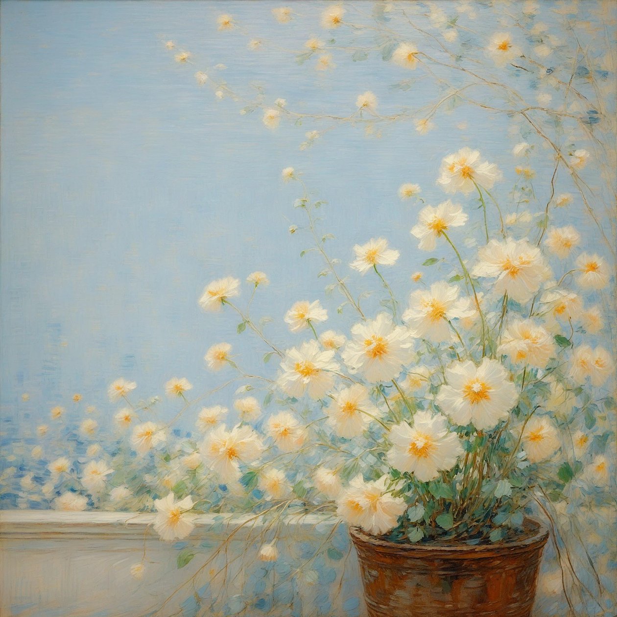 Florals 15, c.2020 (huile sur toile) - Angelita Hawke
